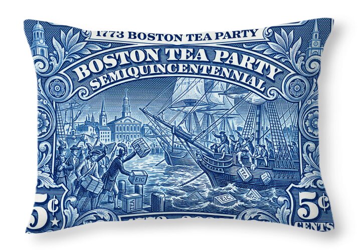 Boston Tea Party 5c 1 - Throw Pillow