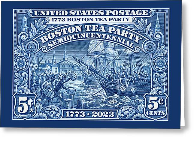 Boston Tea Party 5c 1 - Greeting Card