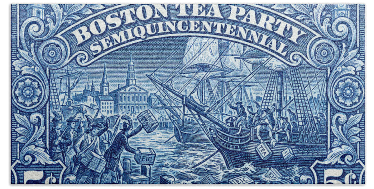 Boston Tea Party 5c 1 - Bath Towel