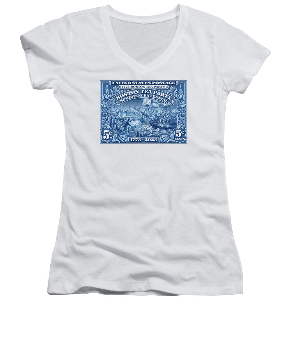 Boston Tea Party 5c 1 - Women's V-Neck