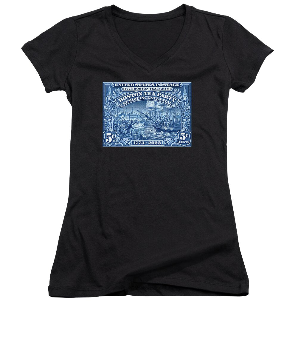 Boston Tea Party 5c 1 - Women's V-Neck