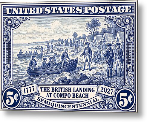 British Landing at Compo 5c 1 - Metal Print