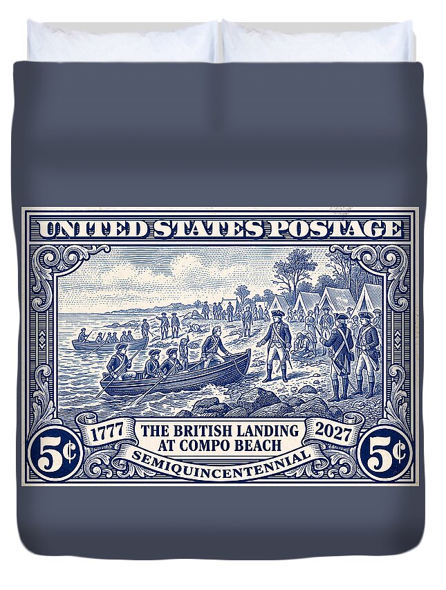 British Landing at Compo 5c 1 - Duvet Cover