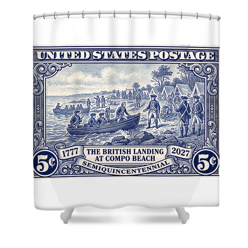 British Landing at Compo 5c 1 - Shower Curtain