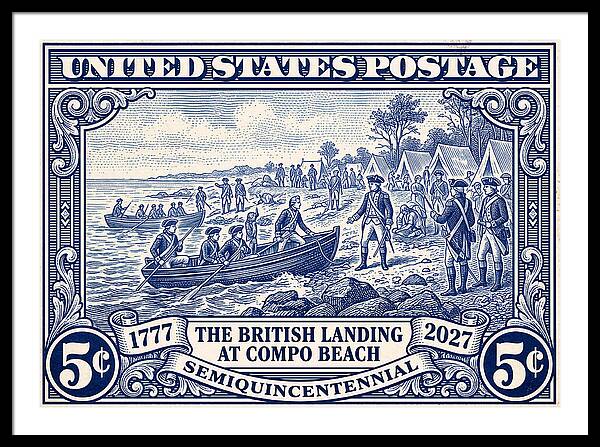 British Landing at Compo 5c 1 - Framed Print