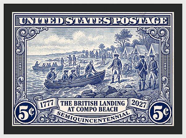 British Landing at Compo 5c 1 - Framed Print