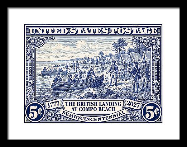 British Landing at Compo 5c 1 - Framed Print