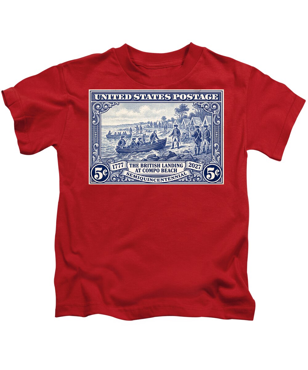 British Landing at Compo 5c 1 - Kids T-Shirt