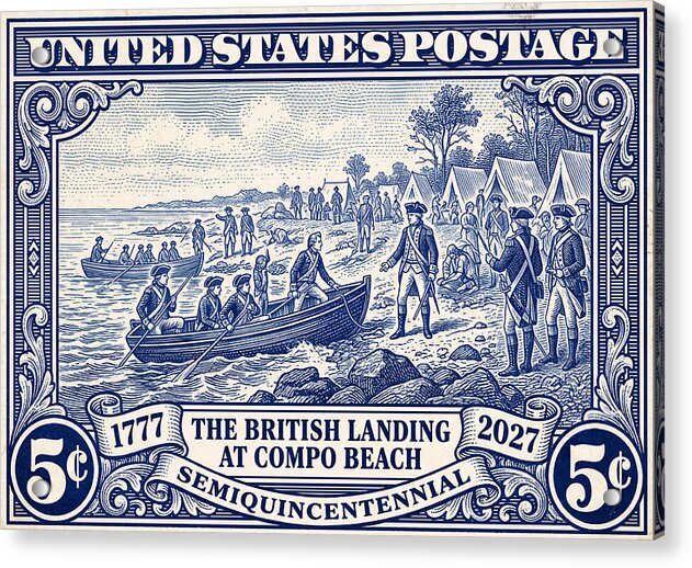 British Landing at Compo 5c 1 - Acrylic Print