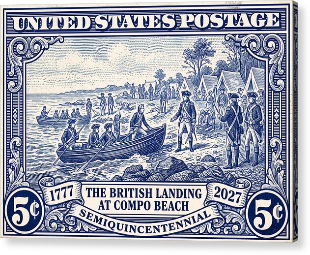 British Landing at Compo 5c 1 - Acrylic Print