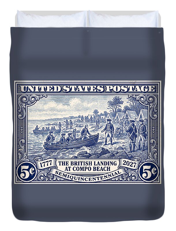 British Landing at Compo 5c 1 - Duvet Cover