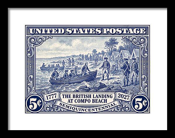 British Landing at Compo 5c 1 - Framed Print