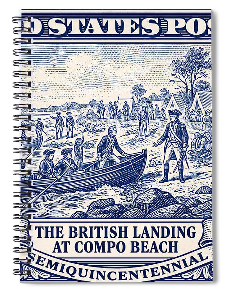 British Landing at Compo 5c 1 - Spiral Notebook