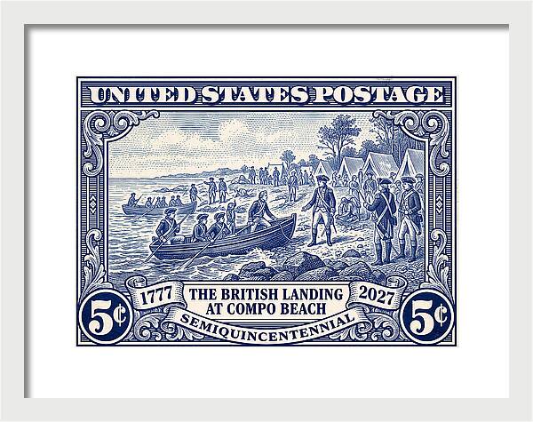 British Landing at Compo 5c 1 - Framed Print