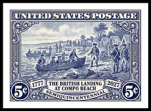 British Landing at Compo 5c 1 - Framed Print