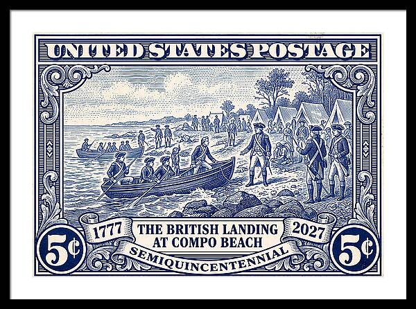 British Landing at Compo 5c 1 - Framed Print