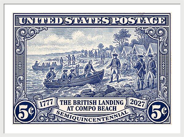 British Landing at Compo 5c 1 - Framed Print