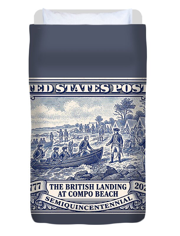 British Landing at Compo 5c 1 - Duvet Cover