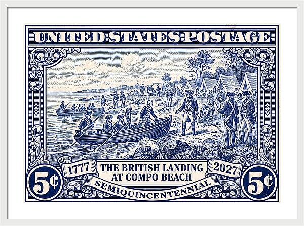 British Landing at Compo 5c 1 - Framed Print