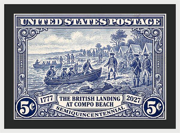 British Landing at Compo 5c 1 - Framed Print