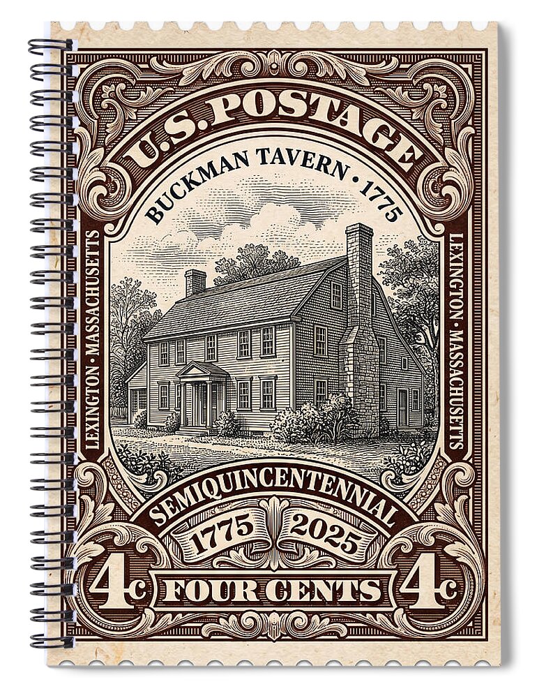 Buckman Tavern 4c 1 - Spiral Notebook