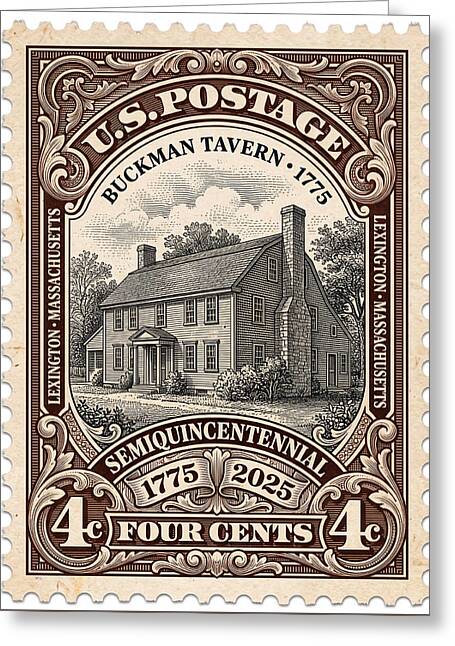 Buckman Tavern 4c 1 - Greeting Card
