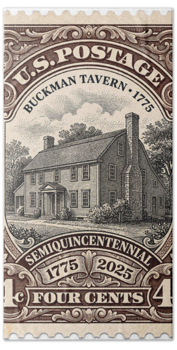 Buckman Tavern 4c 1 - Bath Towel