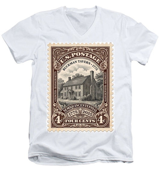 Buckman Tavern 4c 1 - Men's V-Neck T-Shirt
