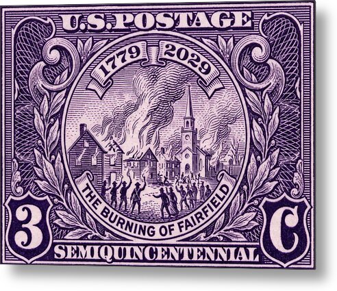 Burning of Fairfield 3c 1 - Metal Print