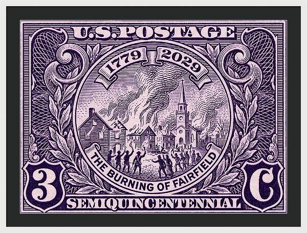 Burning of Fairfield 3c 1 - Framed Print