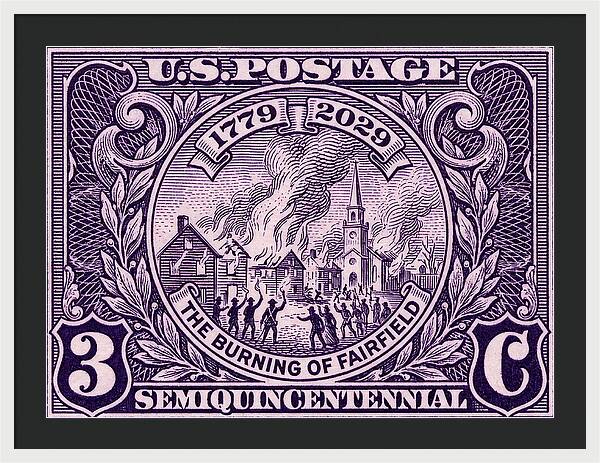 Burning of Fairfield 3c 1 - Framed Print