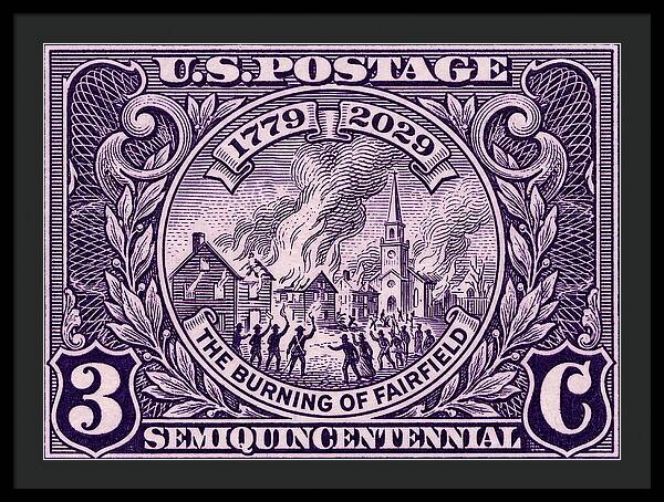 Burning of Fairfield 3c 1 - Framed Print