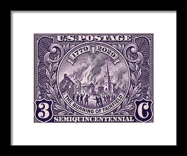 Burning of Fairfield 3c 1 - Framed Print