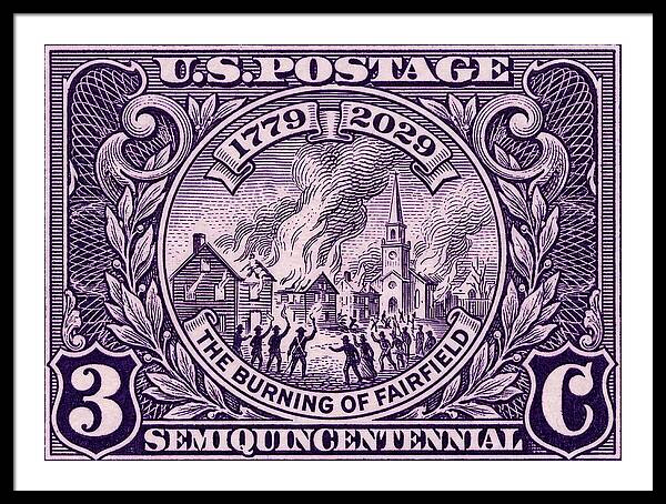 Burning of Fairfield 3c 1 - Framed Print