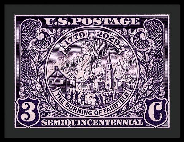 Burning of Fairfield 3c 1 - Framed Print