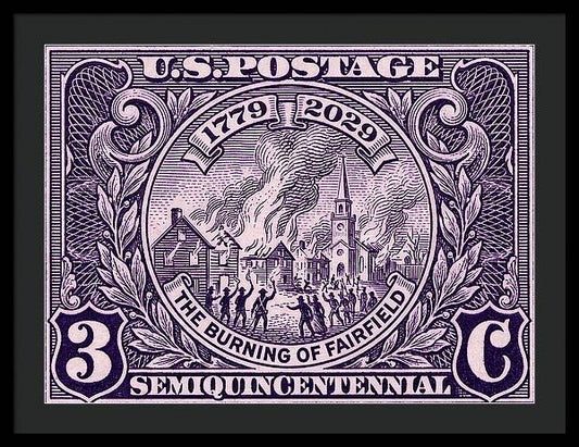 Burning of Fairfield 3c 1 - Framed Print