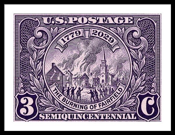 Burning of Fairfield 3c 1 - Framed Print