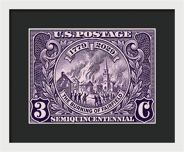Burning of Fairfield 3c 1 - Framed Print