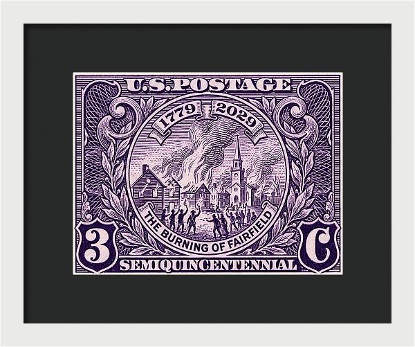 Burning of Fairfield 3c 1 - Framed Print