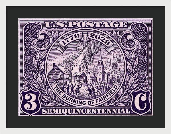 Burning of Fairfield 3c 1 - Framed Print