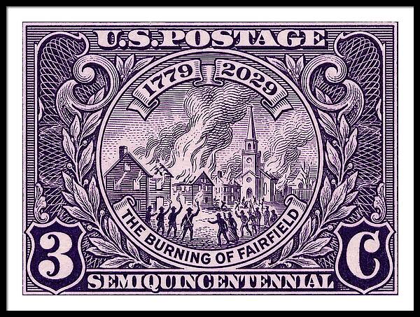Burning of Fairfield 3c 1 - Framed Print