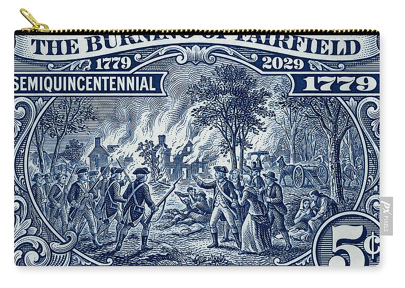 Burning of Fairfield 5c 1 - Zip Pouch
