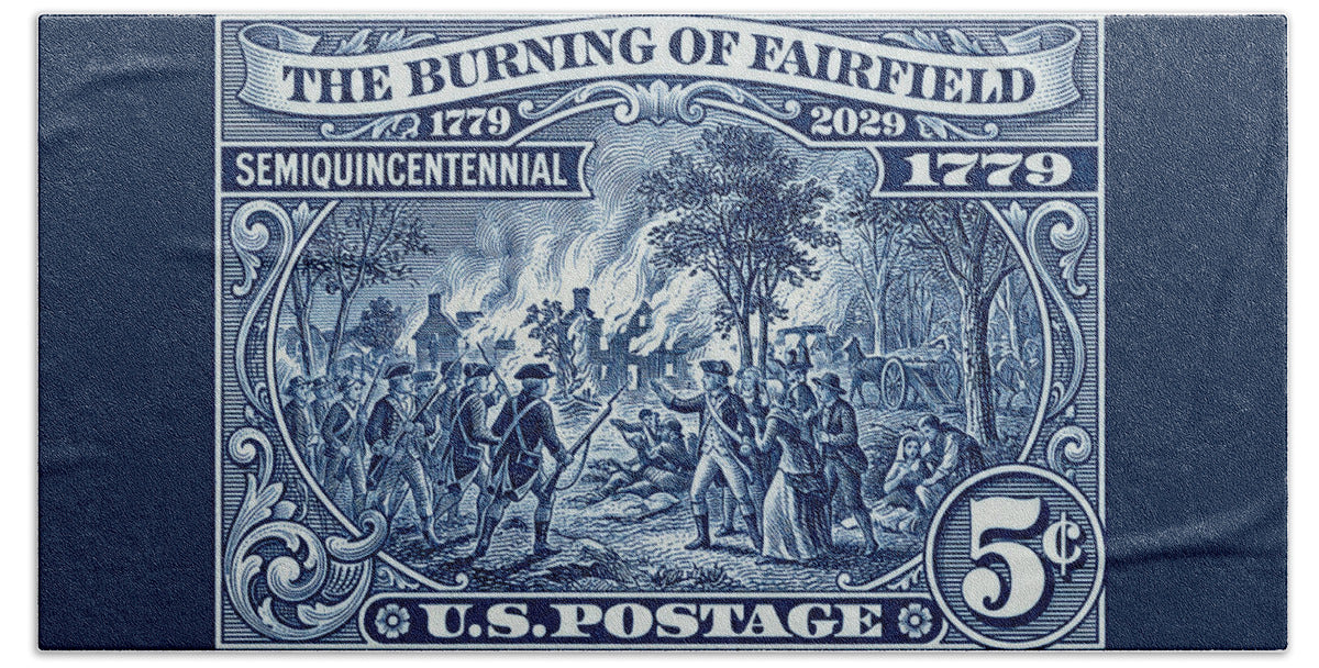 Burning of Fairfield 5c 1 - Beach Towel