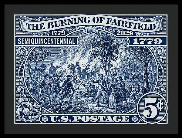 Burning of Fairfield 5c 1 - Framed Print