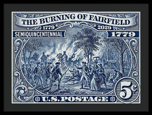 Burning of Fairfield 5c 1 - Framed Print