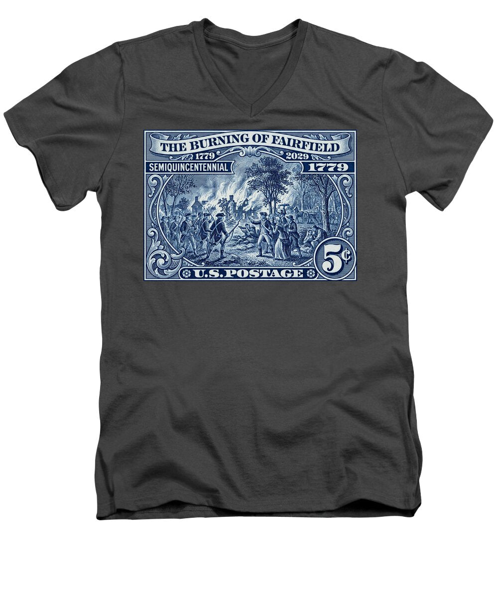 Burning of Fairfield 5c 1 - Men's V-Neck T-Shirt