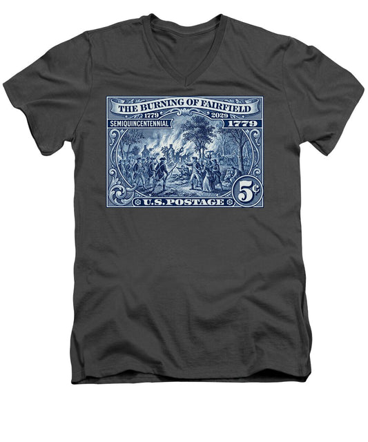 Burning of Fairfield 5c 1 - Men's V-Neck T-Shirt