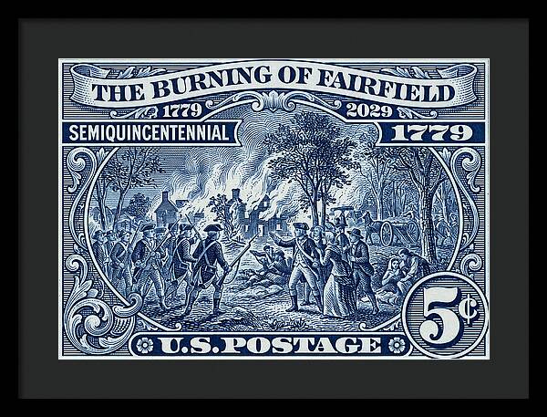 Burning of Fairfield 5c 1 - Framed Print