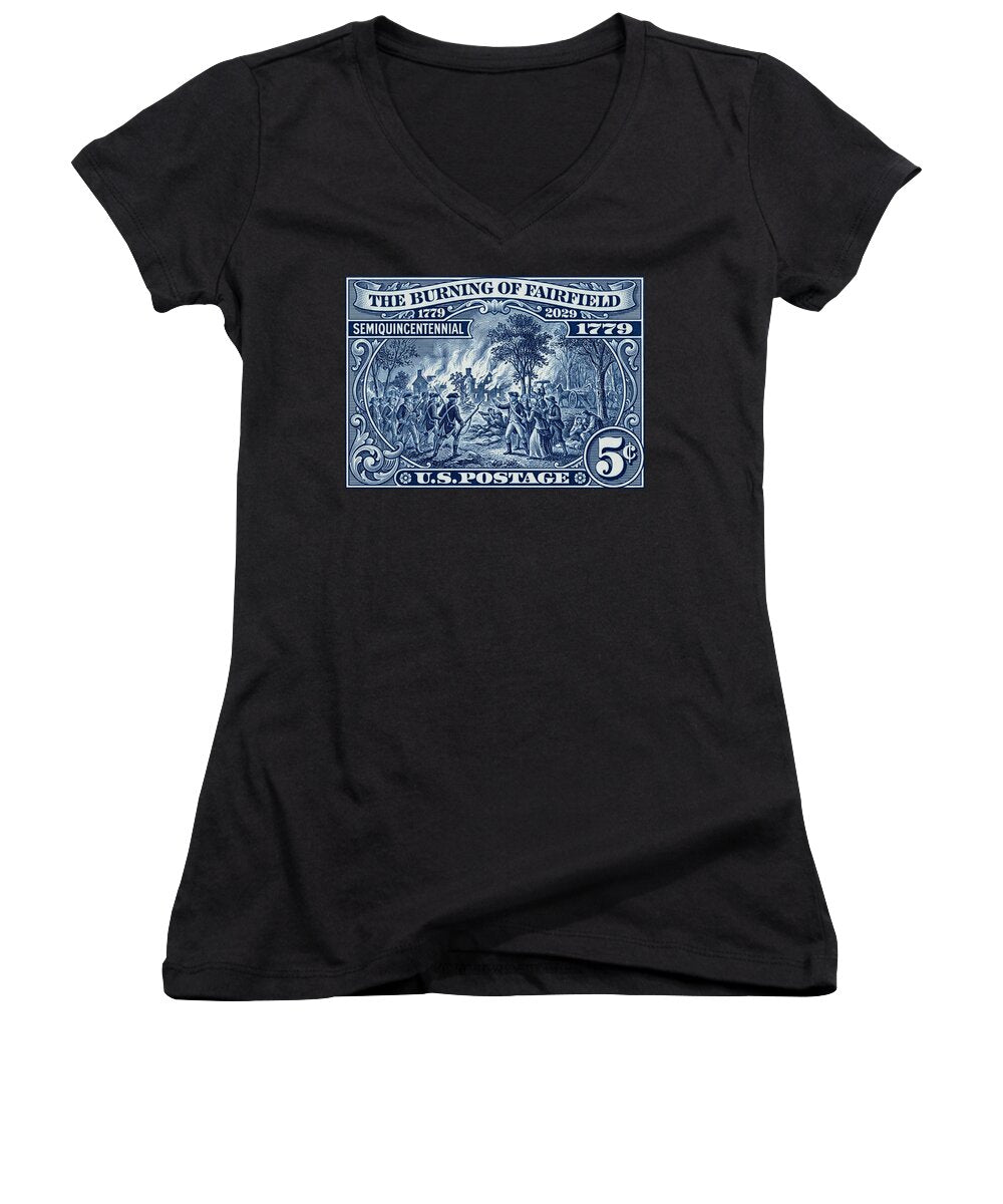 Burning of Fairfield 5c 1 - Women's V-Neck