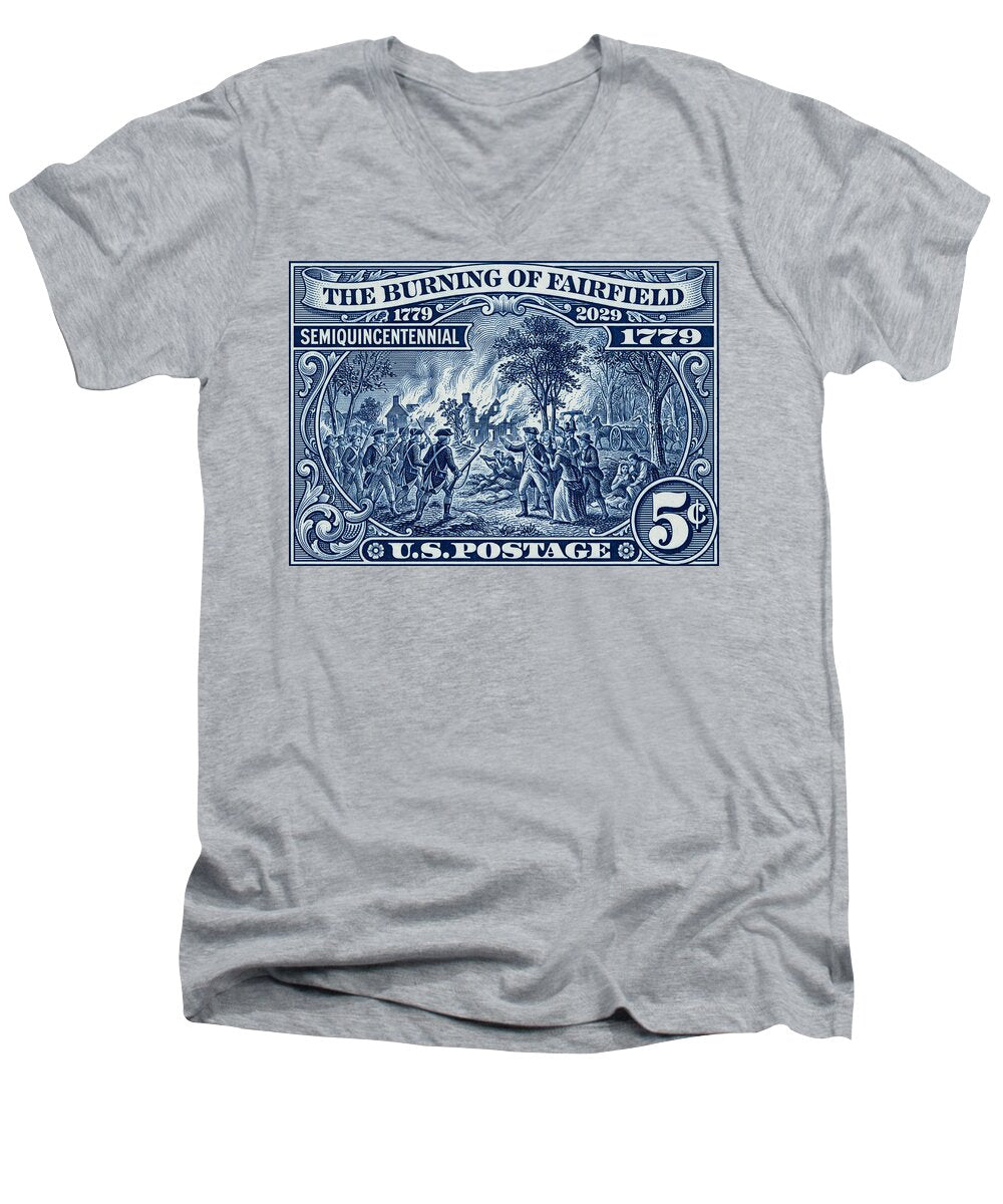 Burning of Fairfield 5c 1 - Men's V-Neck T-Shirt